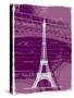 White Eiffel Tower Paris in Rosy-Victoria Hues-Stretched Canvas