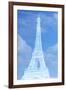 White Eiffel Tower-Cora Niele-Framed Giclee Print