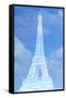 White Eiffel Tower-Cora Niele-Framed Stretched Canvas