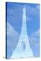 White Eiffel Tower-Cora Niele-Stretched Canvas