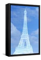 White Eiffel Tower-Cora Niele-Framed Stretched Canvas