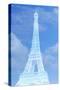 White Eiffel Tower-Cora Niele-Stretched Canvas