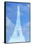 White Eiffel Tower-Cora Niele-Framed Stretched Canvas