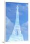 White Eiffel Tower-Cora Niele-Framed Giclee Print