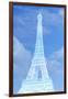 White Eiffel Tower-Cora Niele-Framed Giclee Print