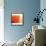 White Electrical Wires Against Orange Sky-null-Framed Stretched Canvas displayed on a wall