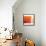 White Electrical Wires Against Orange Sky-null-Framed Stretched Canvas displayed on a wall