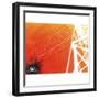 White Electrical Wires Against Orange Sky-null-Framed Photographic Print