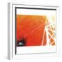 White Electrical Wires Against Orange Sky-null-Framed Photographic Print