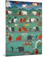 White Elephant Tale at Kopan Monastery, Kathmandu, Nepal, Asia-Godong-Mounted Photographic Print