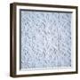 White Embossed Flowers Pattern, Textured Paper, 3D Floral Background-wacomka-Framed Art Print