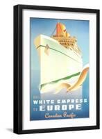 White Empress Ocean Liner-null-Framed Art Print