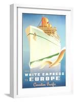 White Empress Ocean Liner-null-Framed Art Print