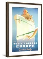 White Empress Ocean Liner-null-Framed Art Print