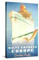 White Empress Ocean Liner-null-Stretched Canvas