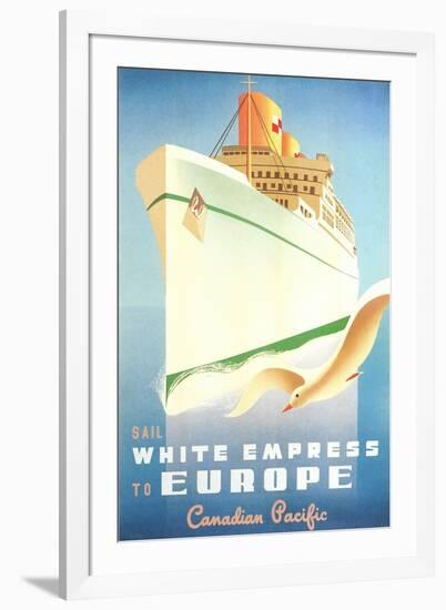 White Empress Ocean Liner-null-Framed Art Print