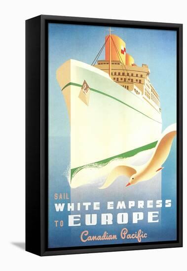 White Empress Ocean Liner-null-Framed Stretched Canvas