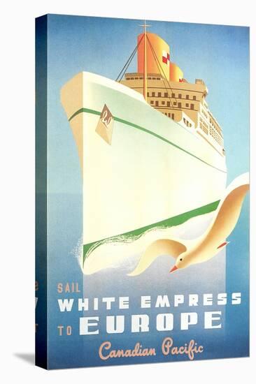 White Empress Ocean Liner-null-Stretched Canvas