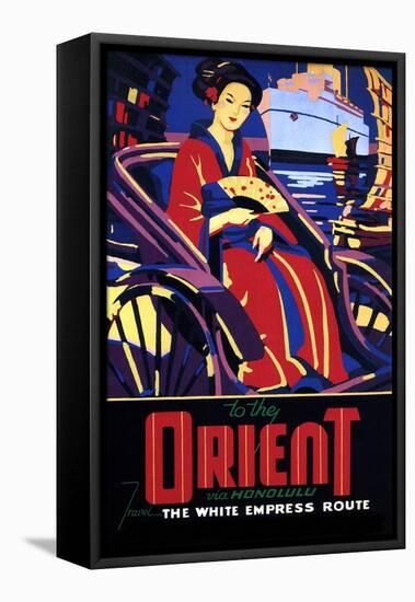 White Empress Route To The Orient-null-Framed Stretched Canvas