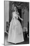 White Evening Dress by Dior, February 1958-null-Mounted Photo