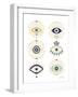 White Evil Eyes-Cat Coquillette-Framed Giclee Print