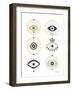 White Evil Eyes-Cat Coquillette-Framed Premium Giclee Print