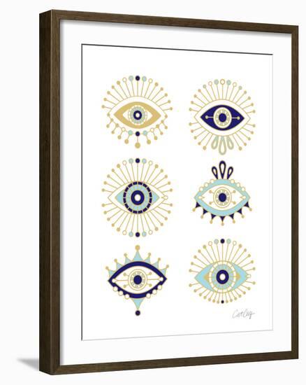 White Evil Eyes-Cat Coquillette-Framed Giclee Print