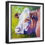 White Face Cow-Marion Rose-Framed Giclee Print