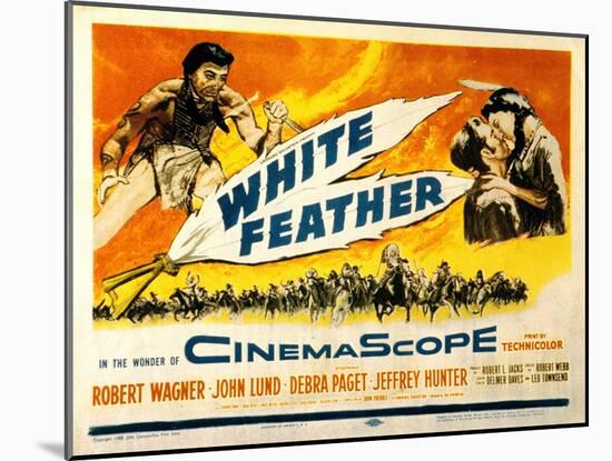 White Feather, Jeffrey Hunter, Robert Wagner, Debra Paget, 1955-null-Mounted Photo