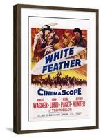 White Feather, Top from Left: Debra Paget, Robert Wagner, Jeffrey Hunter, 1955-null-Framed Art Print