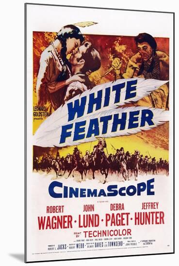 White Feather, Top from Left: Debra Paget, Robert Wagner, Jeffrey Hunter, 1955-null-Mounted Art Print