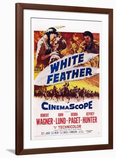 White Feather, Top from Left: Debra Paget, Robert Wagner, Jeffrey Hunter, 1955-null-Framed Art Print