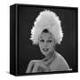 White Feathered Hat, 1960s-John French-Framed Stretched Canvas