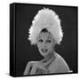 White Feathered Hat, 1960s-John French-Framed Stretched Canvas