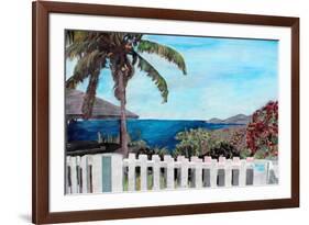 White Fence English Harbour, Antigua, West Indies-Martina Bleichner-Framed Art Print