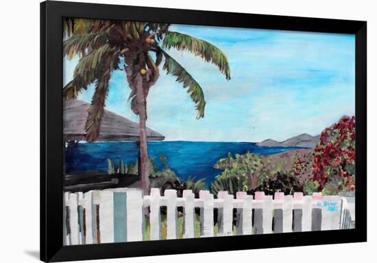 White Fence English Harbour, Antigua, West Indies-Martina Bleichner-Framed Art Print