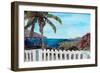 White Fence English Harbour, Antigua, West Indies-Martina Bleichner-Framed Art Print