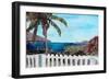 White Fence English Harbour, Antigua, West Indies-Martina Bleichner-Framed Art Print