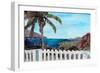 White Fence English Harbour, Antigua, West Indies-Martina Bleichner-Framed Premium Giclee Print