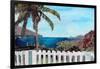 White Fence English Harbour, Antigua, West Indies-Martina Bleichner-Framed Art Print