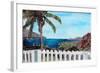 White Fence English Harbour, Antigua, West Indies-Martina Bleichner-Framed Art Print