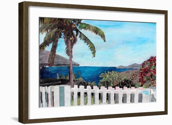 White Fence English Harbour, Antigua, West Indies-Martina Bleichner-Framed Art Print