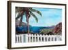 White Fence English Harbour, Antigua, West Indies-Martina Bleichner-Framed Art Print