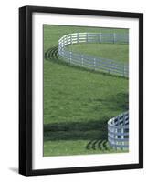 White Fence on Horse Farm, Lexington, Kentucky, USA-Adam Jones-Framed Photographic Print