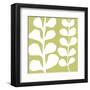 White Fern on Green-Denise Duplock-Framed Art Print