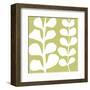 White Fern on Green-Denise Duplock-Framed Art Print