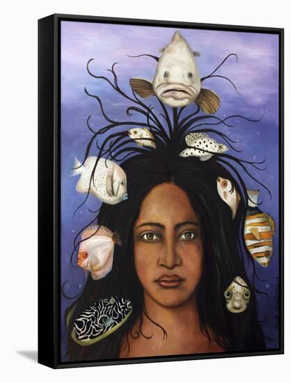 White Fish-Leah Saulnier-Framed Stretched Canvas