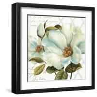 White Floral Bliss II-Lisa Audit-Framed Art Print