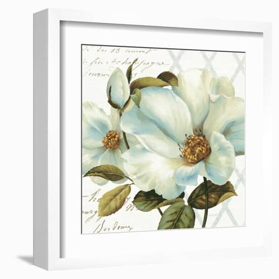 White Floral Bliss II-Lisa Audit-Framed Art Print