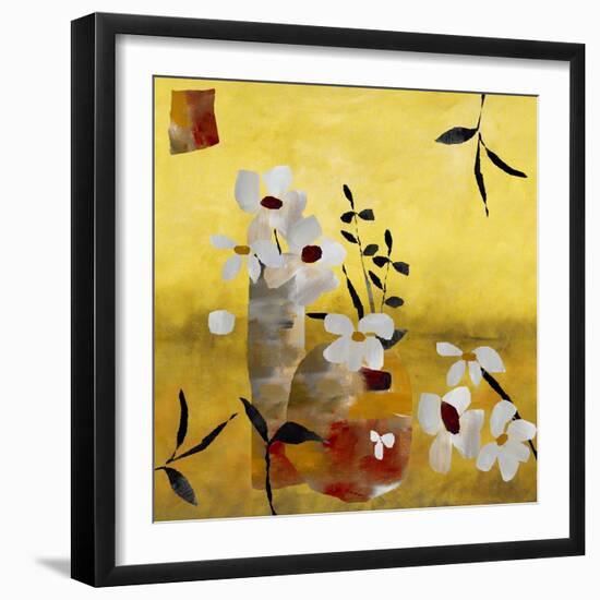 White Floral Collage II-Ruth Palmer-Framed Art Print